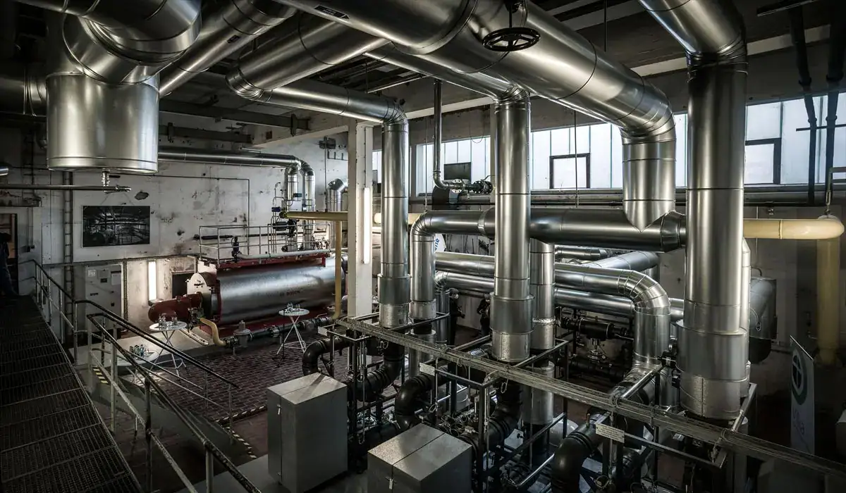 Moderne industrielle Anlagen in der Bechem + Post Klinik, Teil der ViDia – Christliche Kliniken.